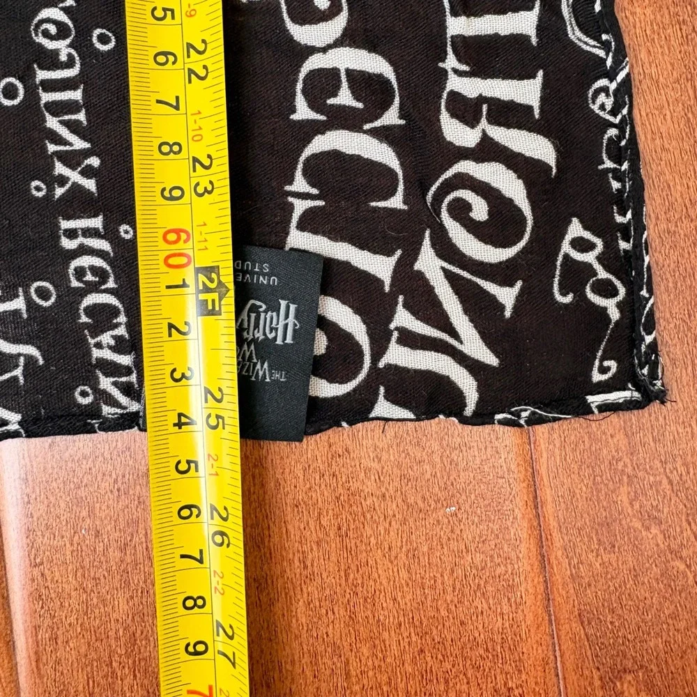 Harry Potter Scarf Wizarding World Spell Script Wrap, Unisex‎ OS Black